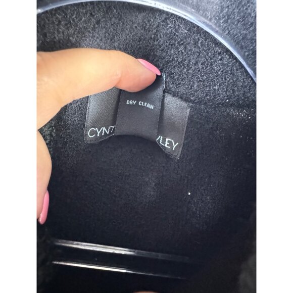 Cynthia Rowley Wool Peplum Coat Jacket Blazer Small Goth Punk Vampire Rock Hot - Picture 6 of 7